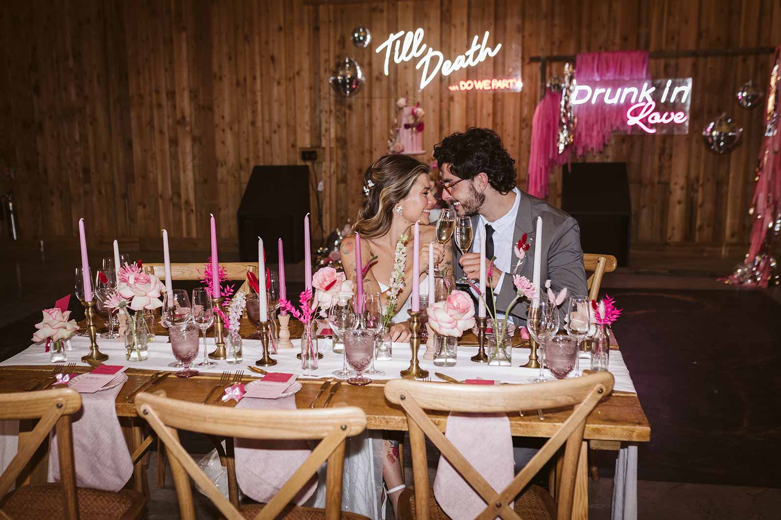luxury pink and gold wedding