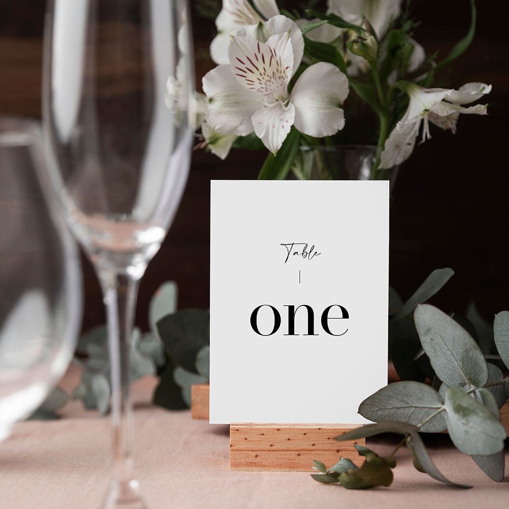 Sharrow Table Name/Number Card